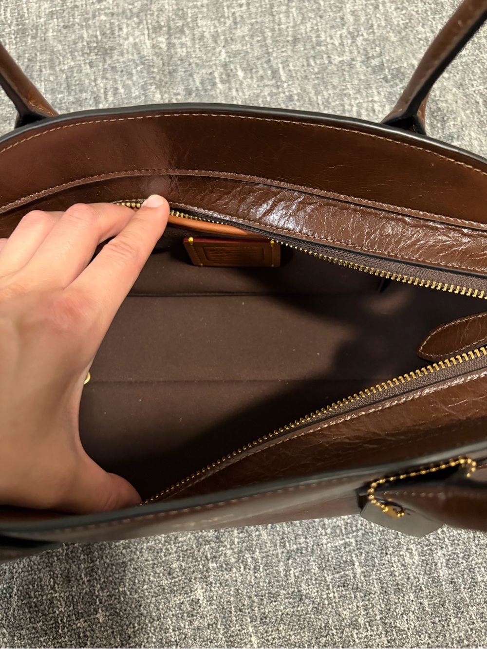 Coach Empire 34 in Maple Glazed Leather - Picture 5 of 6